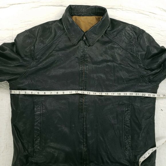 Missani Le Collezioni Reversible Leather Jacket Cashmere Wool Blend Mens 2XL - Picture 4 of 15
